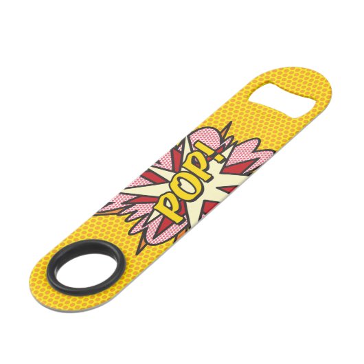 Comic Book Pop Art POP KA-POW Speedflaschenöffner (Vorderseite Schrägansicht)