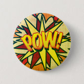 Comic Book Pop Art POW! Retro Button (Vorderseite)