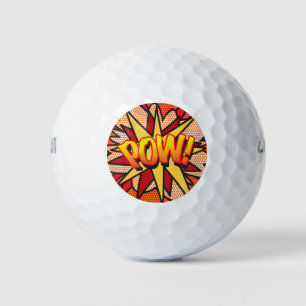 Comic-Book-Pop-Art-POW-Superheld Golfball