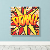 Comic Book Pop Art POW Superhero Leinwanddruck (Insitu (Holzboden))