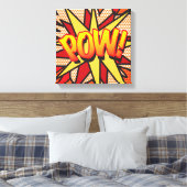 Comic Book Pop Art POW Superhero Leinwanddruck (Insitu (Schlafzimmer))