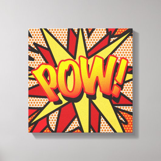 Comic Book Pop Art POW Superhero Leinwanddruck (Vorderseite)