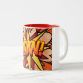 Comic Book Pop Art POW! Zweifarbige Tasse (VorderseiteRechts)