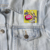 Comic-Book-Pop-Art-Retro-Dame-Lustig Button (Beispiel)