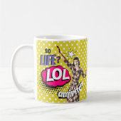Comic-Book-Pop-Art Retro-Dame Lustig Kaffeetasse (Links)