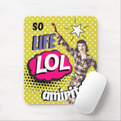 Comic-Book-Pop-Art-Retro-Dame-Lustig  Mousepad (Mit Mouse)