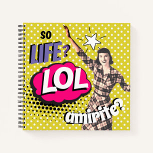 Comic-Book-Pop-Art Retro-Dame Lustig Notizblock
