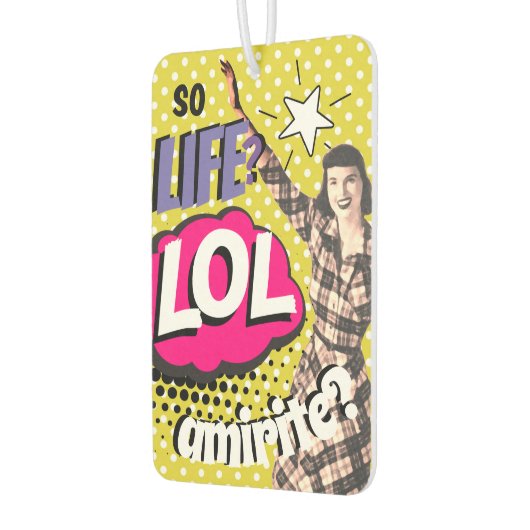 Comic Book Pop Art Retro Funny Text Autolufterfrischer (Links)