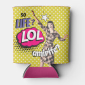 Comic Book Pop Art Retro Lady Funny Dosenkühler (Vorderseite)