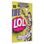 Comic Book Pop Art Retro Lady Funny Klemmbrett (Rechts)