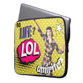 Comic Book Pop Art Retro Lady Funny Laptopschutzhülle (Vorderseite Links)