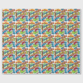 Comic Book Pop Art Sounds Geschenkpapier (Flach)