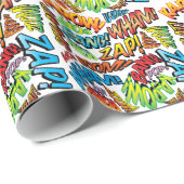 Comic Book Pop Art Sounds Geschenkpapier (Rolleneckpunkt)