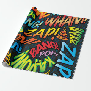Comic Book Pop Art Sounds Geschenkpapier