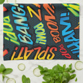 Comic Book Pop Art Sounds Küchentuch (Gefaltet)