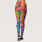 Comic Book Pop Art Sounds Leggings (Rückseite)