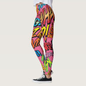 Comic Book Pop Art Sounds Leggings (Links)