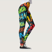 Comic Book Pop Art Sounds Leggings (Rechts)