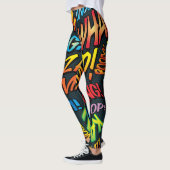 Comic Book Pop Art Sounds Leggings (Links)