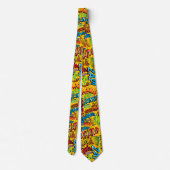 Comic Book Pop Art SOUNDS Superhero Krawatte (Rückseite)