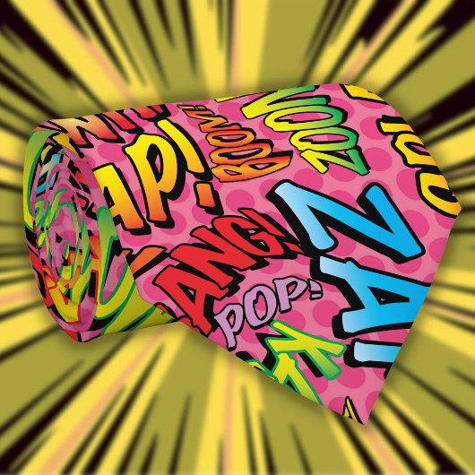 Comic Book Pop Art SOUNDS Superhero Krawatte