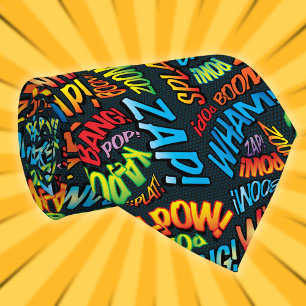 Comic-Book-Pop-Art-SOUNDS Superhero-Krawatten Krawatte
