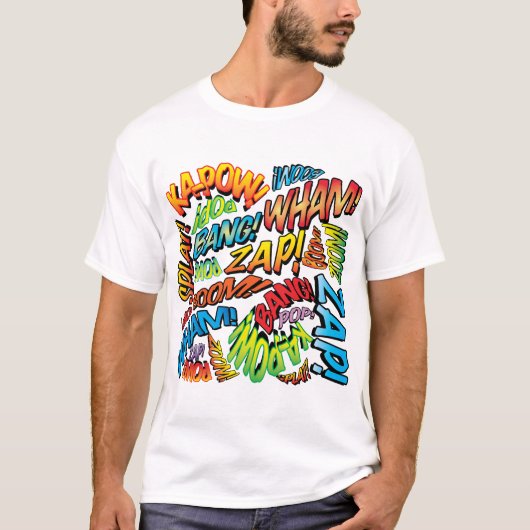 Comic Book Pop Art Sounds T-Shirt (Vorderseite)