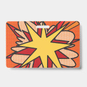 Comic Book Pop Art Speech Blase Ausweis (Rückseite)