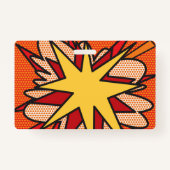 Comic Book Pop Art Speech Blase Ausweis (Rückseite)