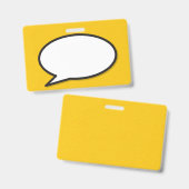 Comic Book Pop Art Speech Blase Ausweis (Vorder- & Rückseite)