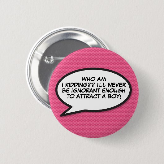 Comic Book Pop Art Speech Blase Button (Vorne & Hinten)