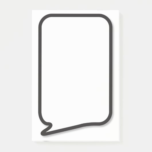 Comic Book Pop Art Speech Blase Post-it Klebezettel (Vorderseite)