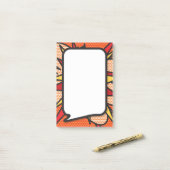 Comic Book Pop Art Speech Blase Post-it Klebezettel (Auf Schreibtisch)