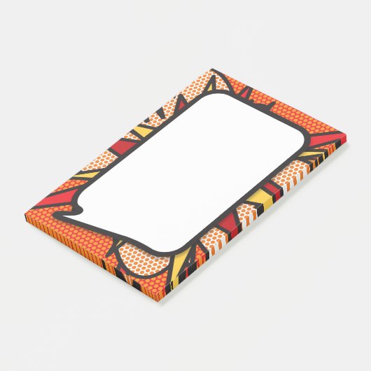 Comic Book Pop Art Speech Blase Post-it Klebezettel (angewinkelt)