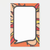 Comic Book Pop Art Speech Blase Post-it Klebezettel (Vorderseite)