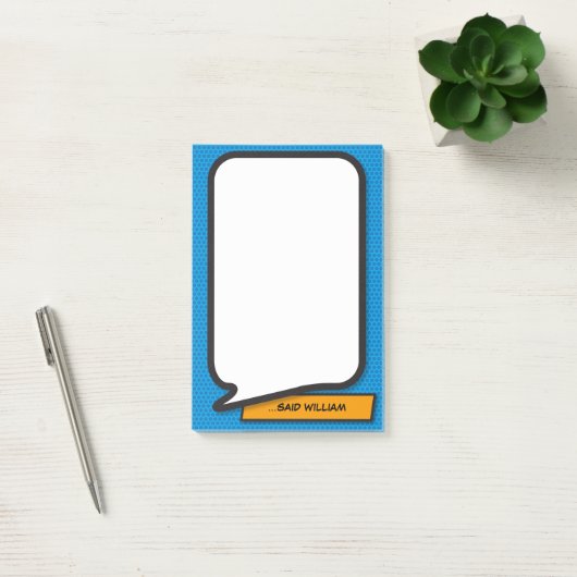 Comic Book Pop Art Speech Blase Post-it Klebezettel (Büro)