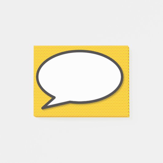 Comic Book Pop Art Speech Blase Post-it Klebezettel (Vorderseite)