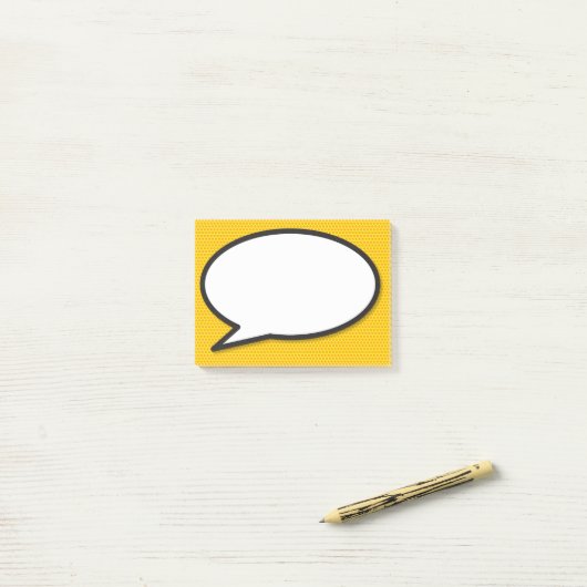 Comic Book Pop Art Speech Blase Post-it Klebezettel (Auf Schreibtisch)