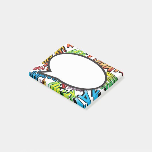 Comic Book Pop Art Speech Blase Post-it Klebezettel (angewinkelt)