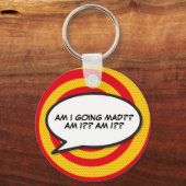 Comic Book Pop Art Speech Blase Schlüsselanhänger (Vorderseite)