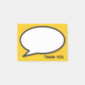Comic Book Pop Art Speech Bubble Vielen Dank Post-it Klebezettel (Vorderseite)