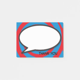 Comic Book Pop Art Speech Bubble Vielen Dank Post-it Klebezettel