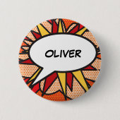 Comic Book Pop Art Speech Buble Button (Vorderseite)