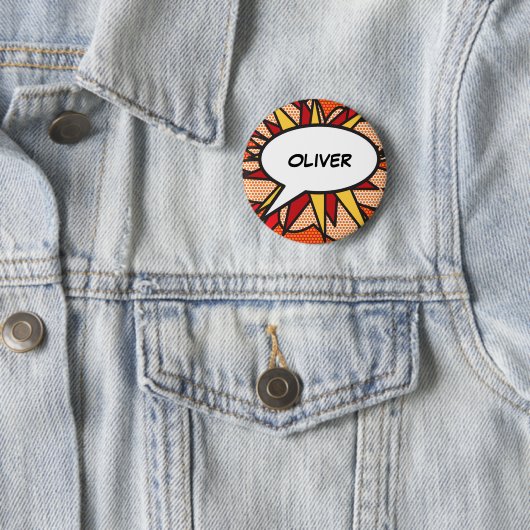 Comic Book Pop Art Speech Buble Button (Beispiel)