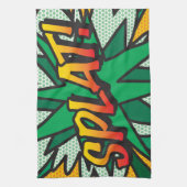 Comic Book Pop Art SPLAT Geschirrtuch (Vertikal)