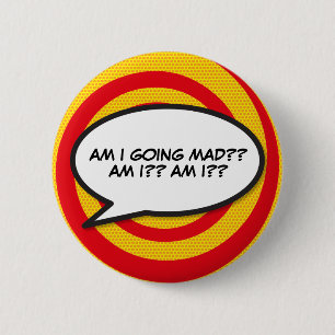 Comic-Book-Pop-Art-Sprechblase Button