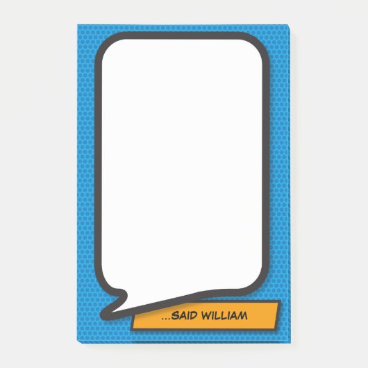 Comic-Book-Pop-Art-Sprechblase Post-it Klebezettel (Vorderseite)