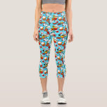 Comic Book Pop Art Super Hero Funny Capri Leggings<br><div class="desc">Super niedliche,  hochwertige,  komfortable,  hochauflösende Capri-Leggings mit einem Comic-Buch Super-Helden-Muster.  Fügen Sie benutzerdefinierten Text,  Monogramm,  etc. zu personalisieren. Ideal zum Ausarbeiten oder Aufhängen.</div>