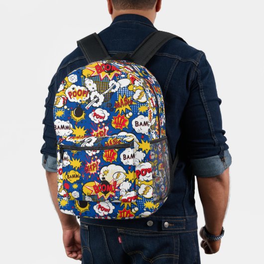 Comic-Book-Pop-Art-Superheld Bedruckter Rucksack (Insitu (Modell))