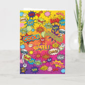 Comic Book Pop Art 💥 🎉 unglaubliche Hochzeit Dankeskarte (Rückseite)